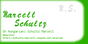 marcell schultz business card